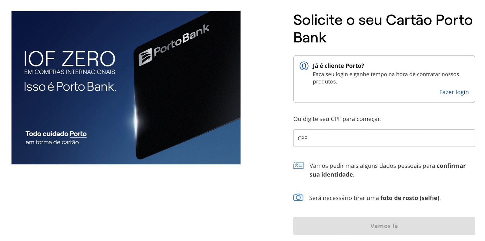 Cartão Porto Bank - IOF Zero em compras internacionais